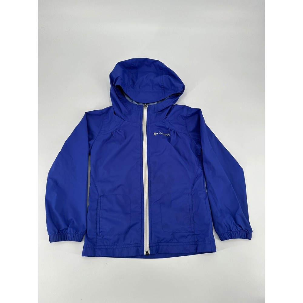 Columbia Rain Jacket Girl's XXS (4/5)Coat Lightweight Windbreaker Hooded Purple